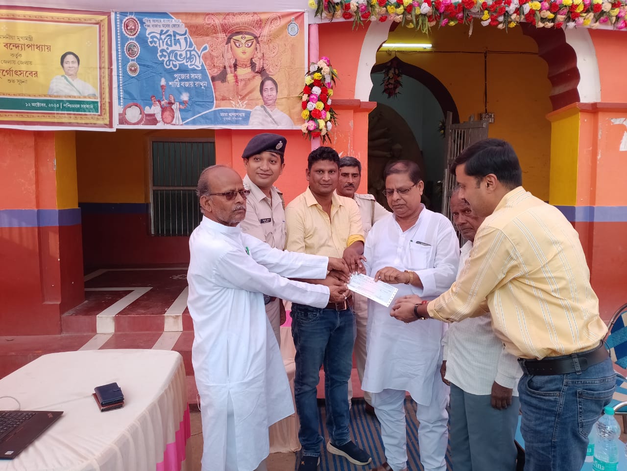Durga Puja Cheque Distribution Ceremony at Sirkabad