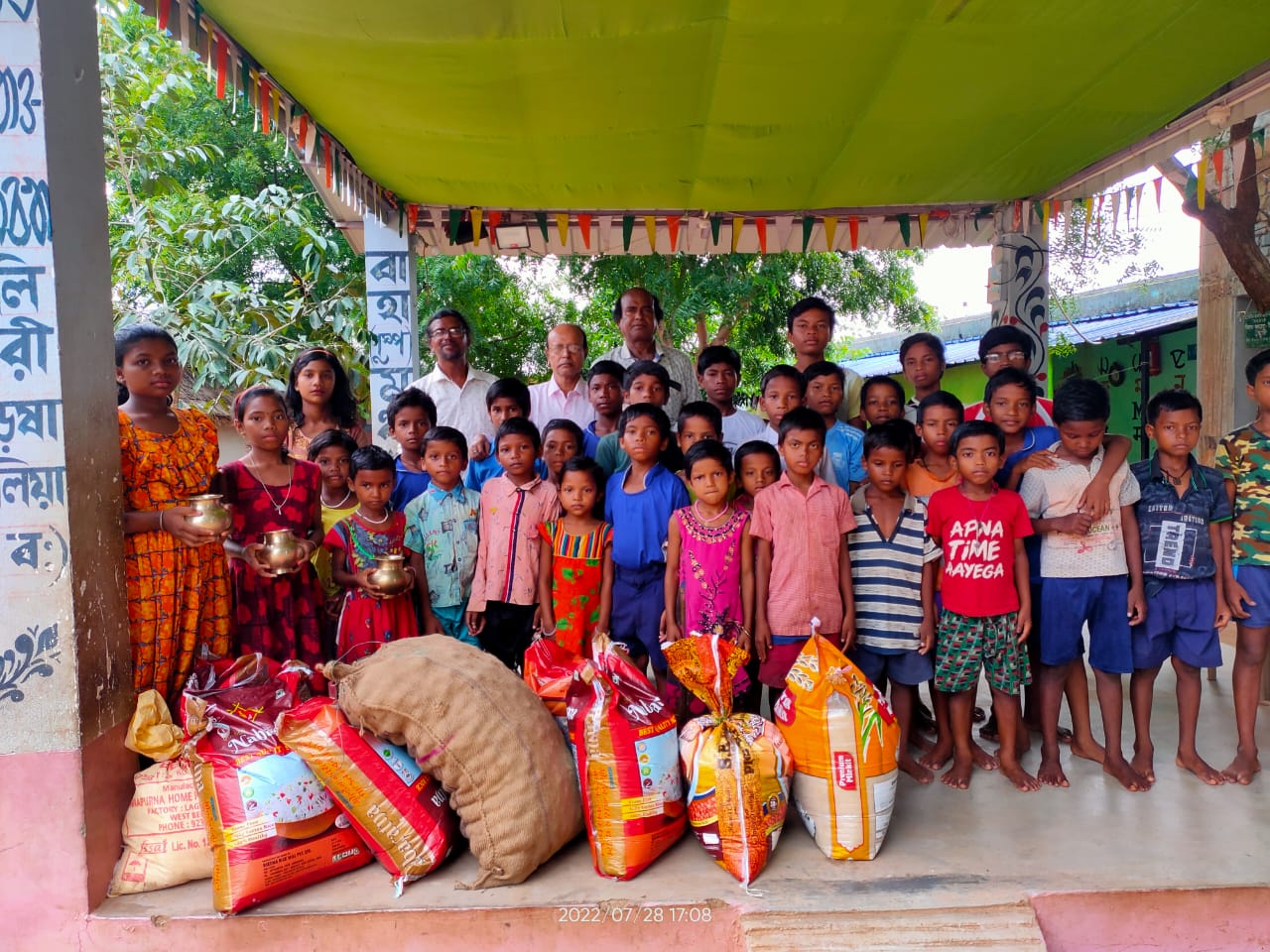 Relief distribution at Sido Kanu Mission Validungri